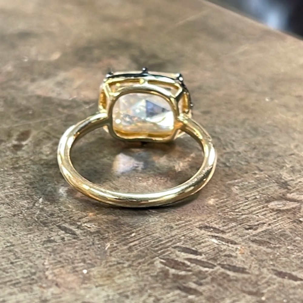 •Sold• 14k 3.5ct cushion briolette Cut Moissanite Ring - Picture 4 of 8
